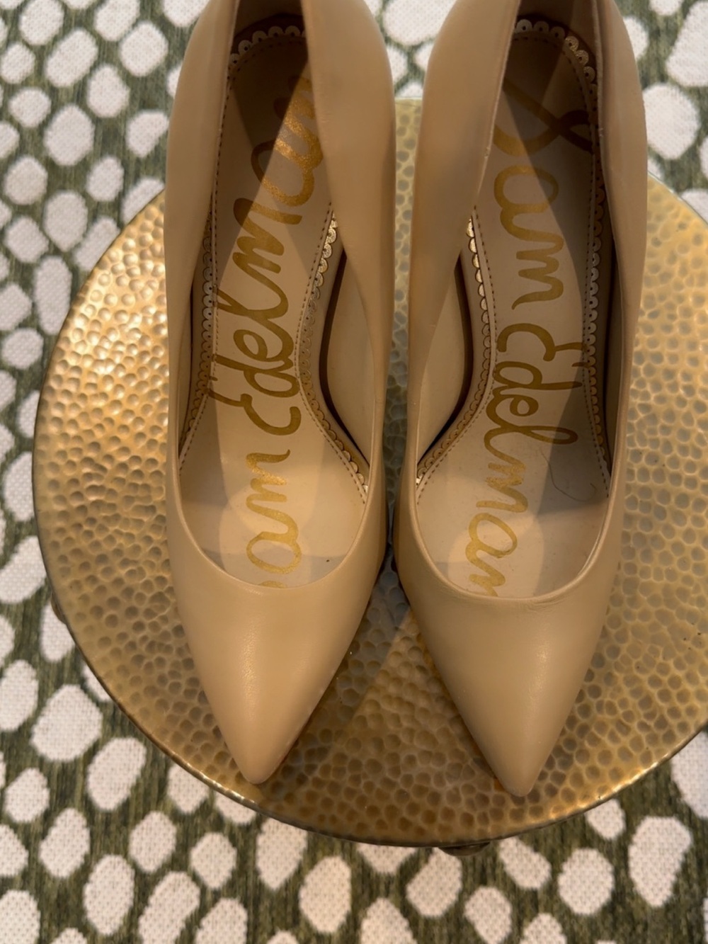 Sam Edelman Nude Beige Pointed Toe Pumps